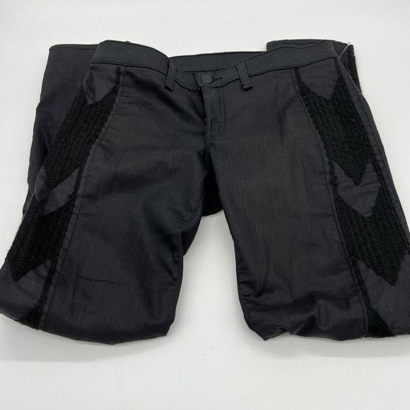 Rag and Bone Raja Shoreditch Black Waxed Jeans Size 29 - Picture 1 of 7